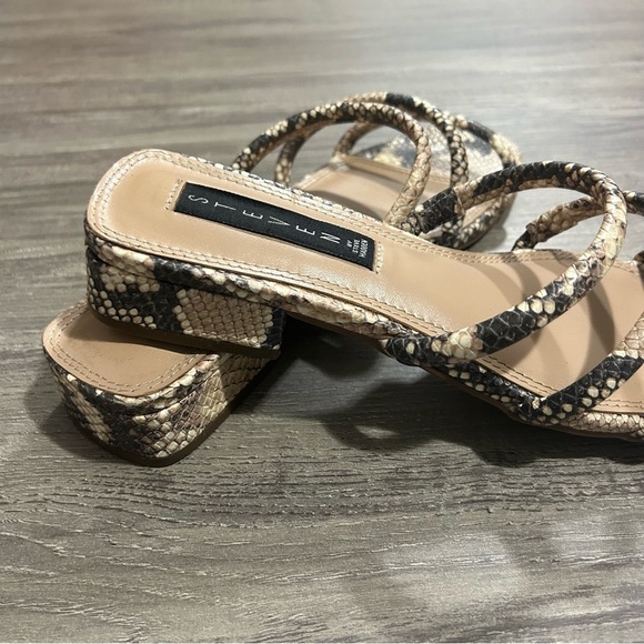 Steven Hade Strappy Slide Sandal Leather Snake Skin Print - Picture 6 of 8